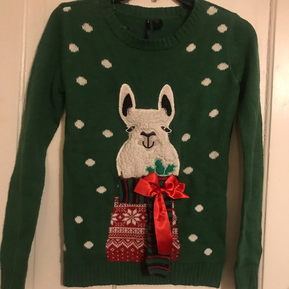 NWOT, So It Is, green Christmas ugly sweater